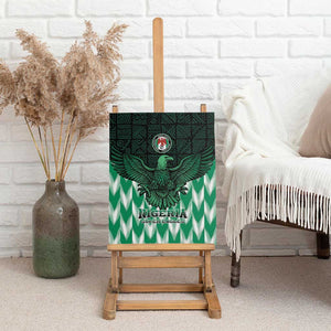 Custom Nigeria Football Canvas Wall Art African Pattern