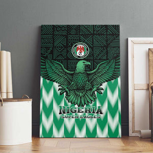 Custom Nigeria Football Canvas Wall Art African Pattern