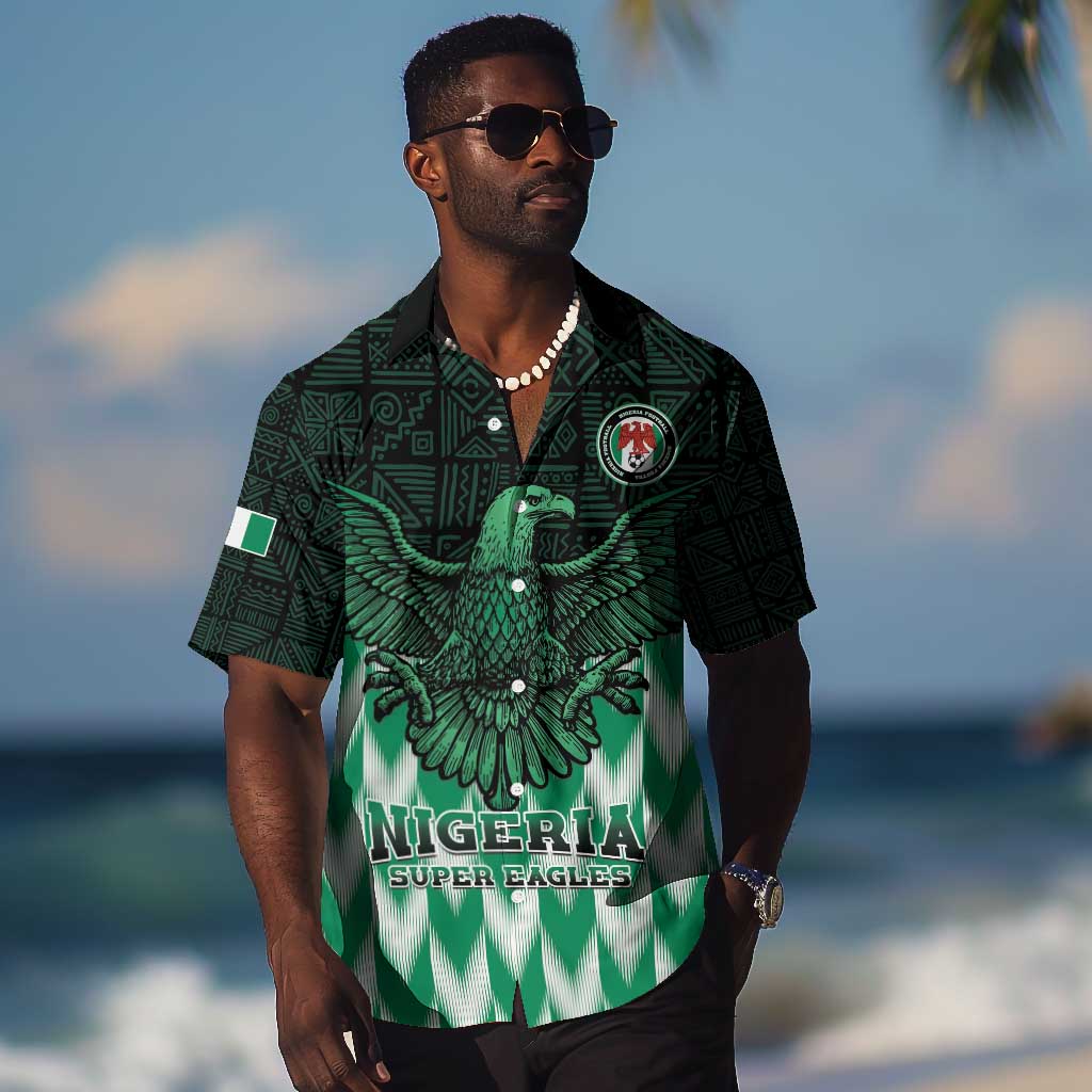 Custom Nigeria Football Hawaiian Shirt African Pattern