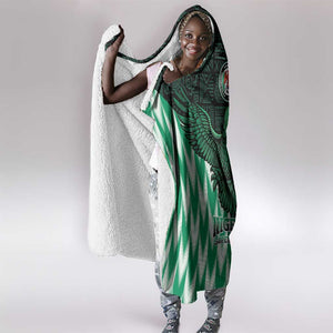 Custom Nigeria Football Hooded Blanket African Pattern