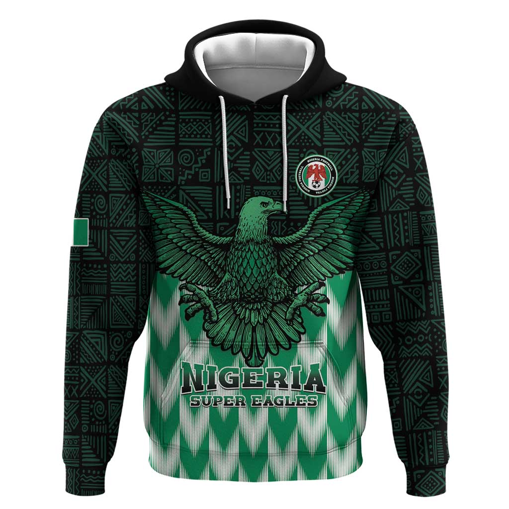 Custom Nigeria Football Hoodie African Pattern