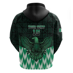 Custom Nigeria Football Hoodie African Pattern