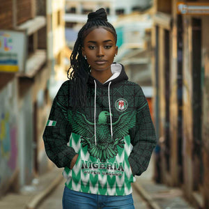 Custom Nigeria Football Hoodie African Pattern