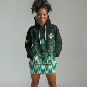 Custom Nigeria Football Hoodie Dress African Pattern