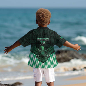 Custom Nigeria Football Kid Hawaiian Shirt African Pattern