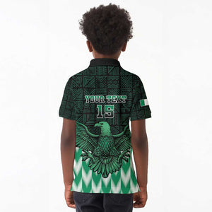 Custom Nigeria Football Kid Polo Shirt African Pattern