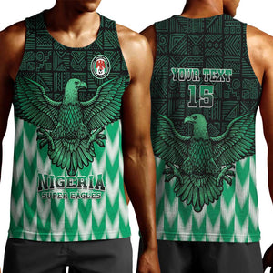 Custom Nigeria Football Men Tank Top African Pattern