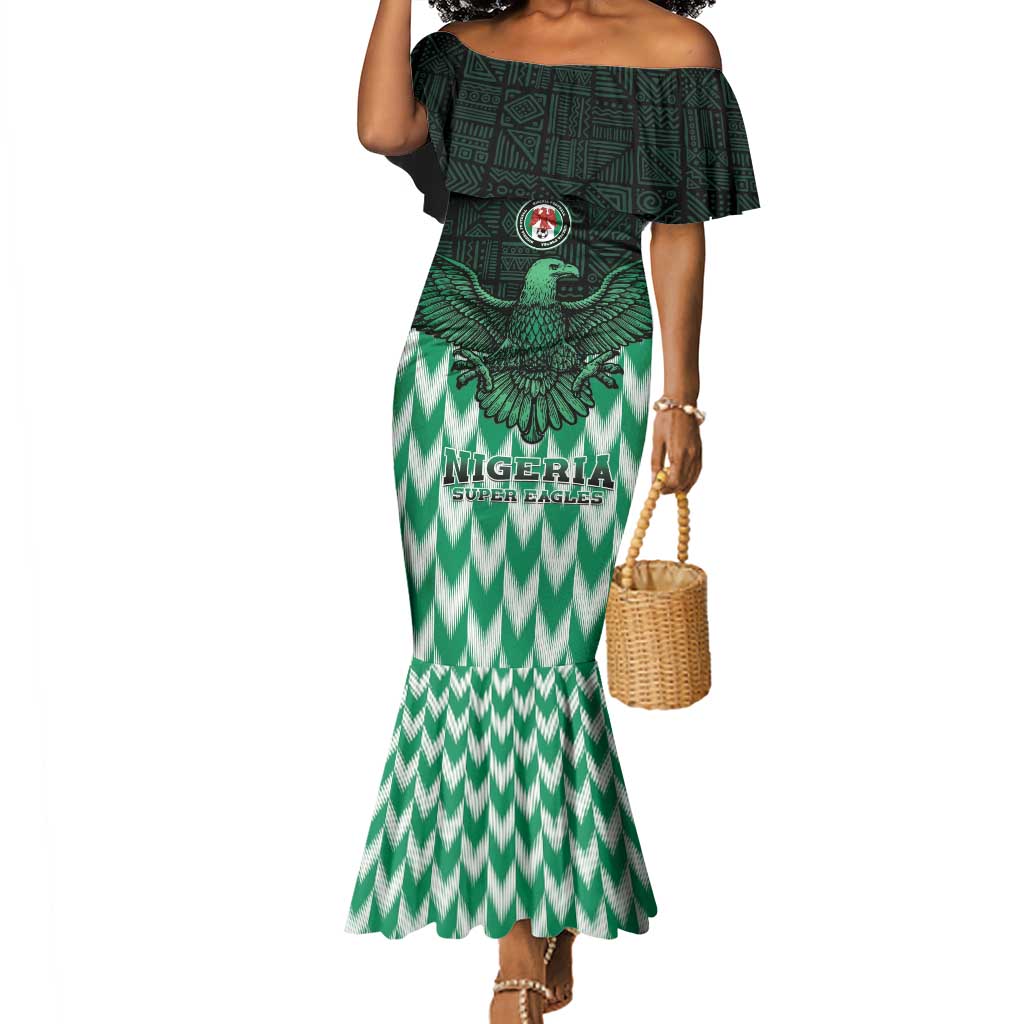 Custom Nigeria Football Mermaid Dress African Pattern