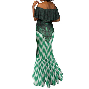 Custom Nigeria Football Mermaid Dress African Pattern