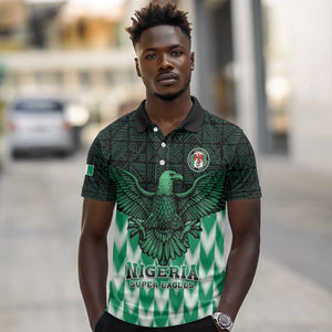 Custom Nigeria Football Polo Shirt African Pattern