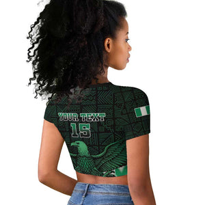 Custom Nigeria Football Raglan Cropped T shirt African Pattern