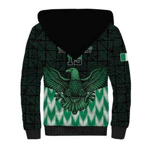 Custom Nigeria Football Sherpa Hoodie African Pattern