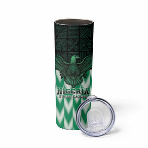 Custom Nigeria Football Skinny Tumbler African Pattern