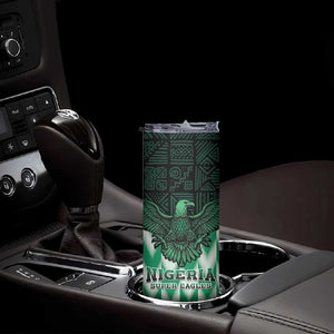 Custom Nigeria Football Skinny Tumbler African Pattern