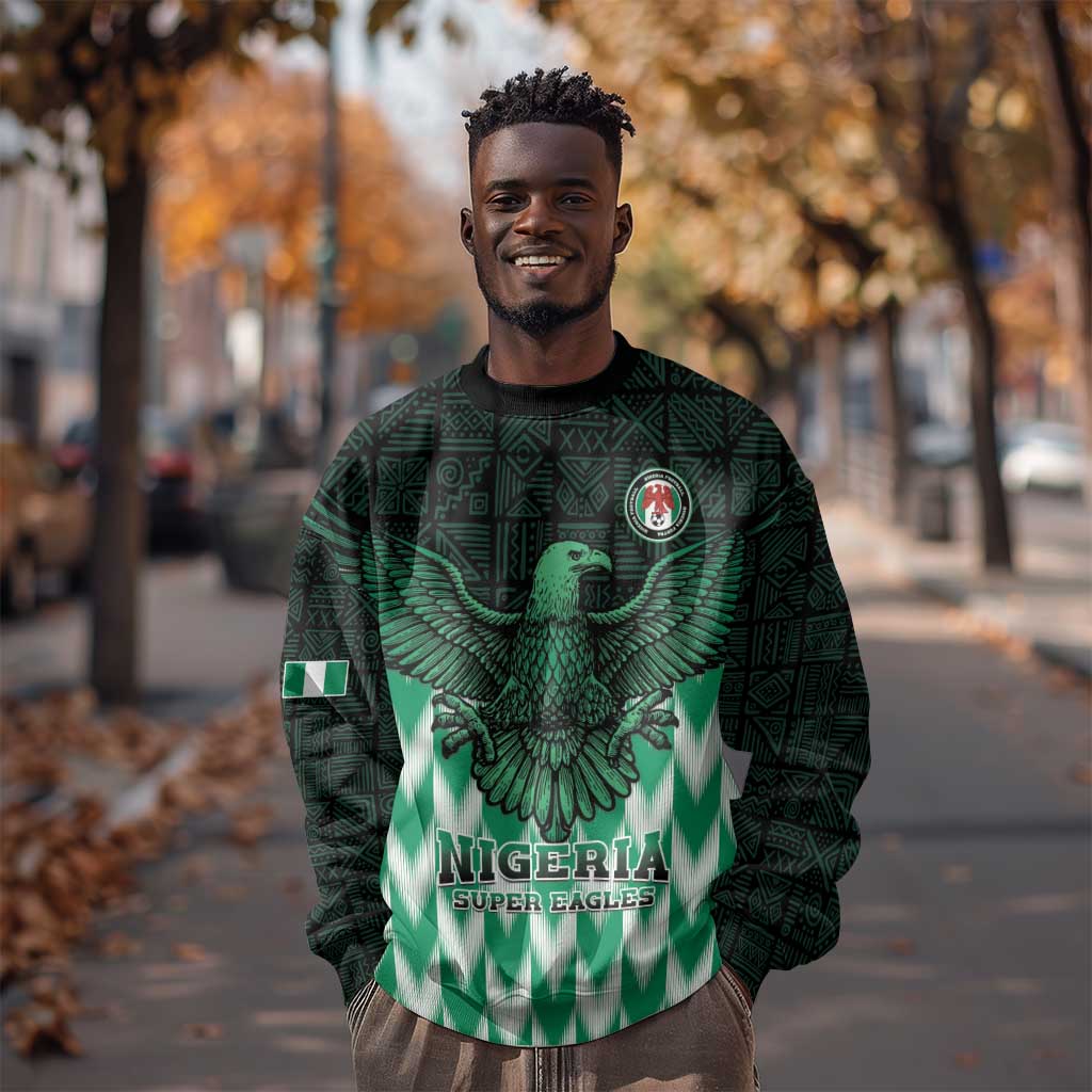 Custom Nigeria Football Sweatshirt African Pattern