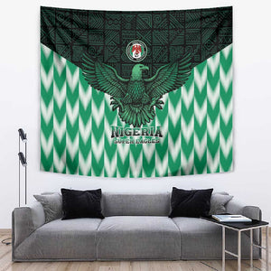 Custom Nigeria Football Tapestry African Pattern