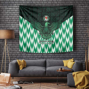 Custom Nigeria Football Tapestry African Pattern