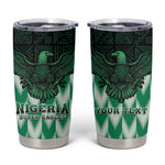 Custom Nigeria Football Tumbler Cup African Pattern