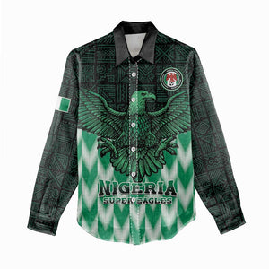 Custom Nigeria Football Women Casual Shirt African Pattern