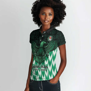 Custom Nigeria Football Women Polo Shirt African Pattern