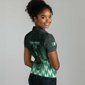 Custom Nigeria Football Women Polo Shirt African Pattern