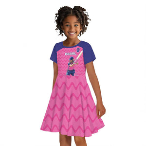 Custom Afro South Africa Cricket Kid Short Sleeve Dress Go Paarl