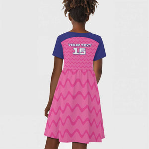 Custom Afro South Africa Cricket Kid Short Sleeve Dress Go Paarl