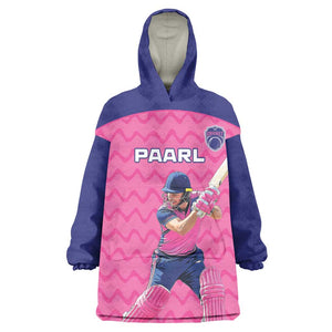 Custom Afro South Africa Cricket Kid Wearable Blanket Hoodie Go Paarl