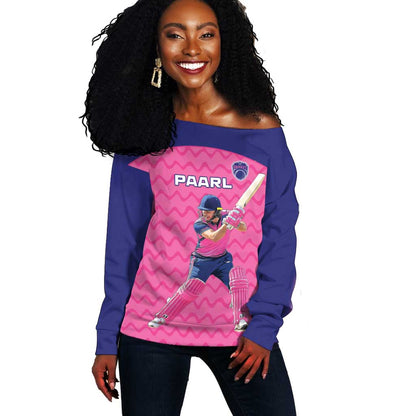 Custom Afro South Africa Cricket Off Shoulder Sweater Go Paarl