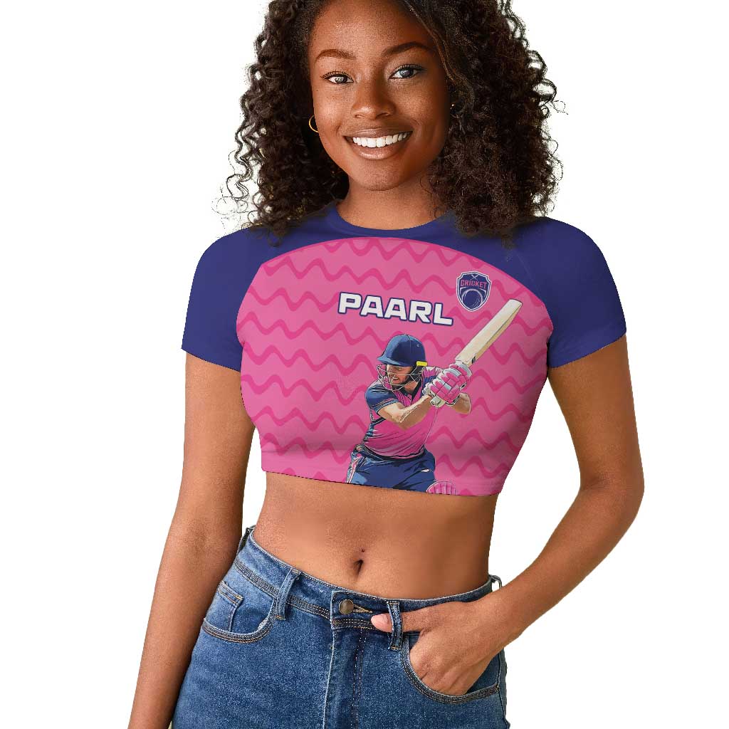 Custom Afro South Africa Cricket Raglan Cropped T shirt Go Paarl