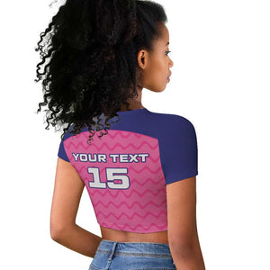 Custom Afro South Africa Cricket Raglan Cropped T shirt Go Paarl