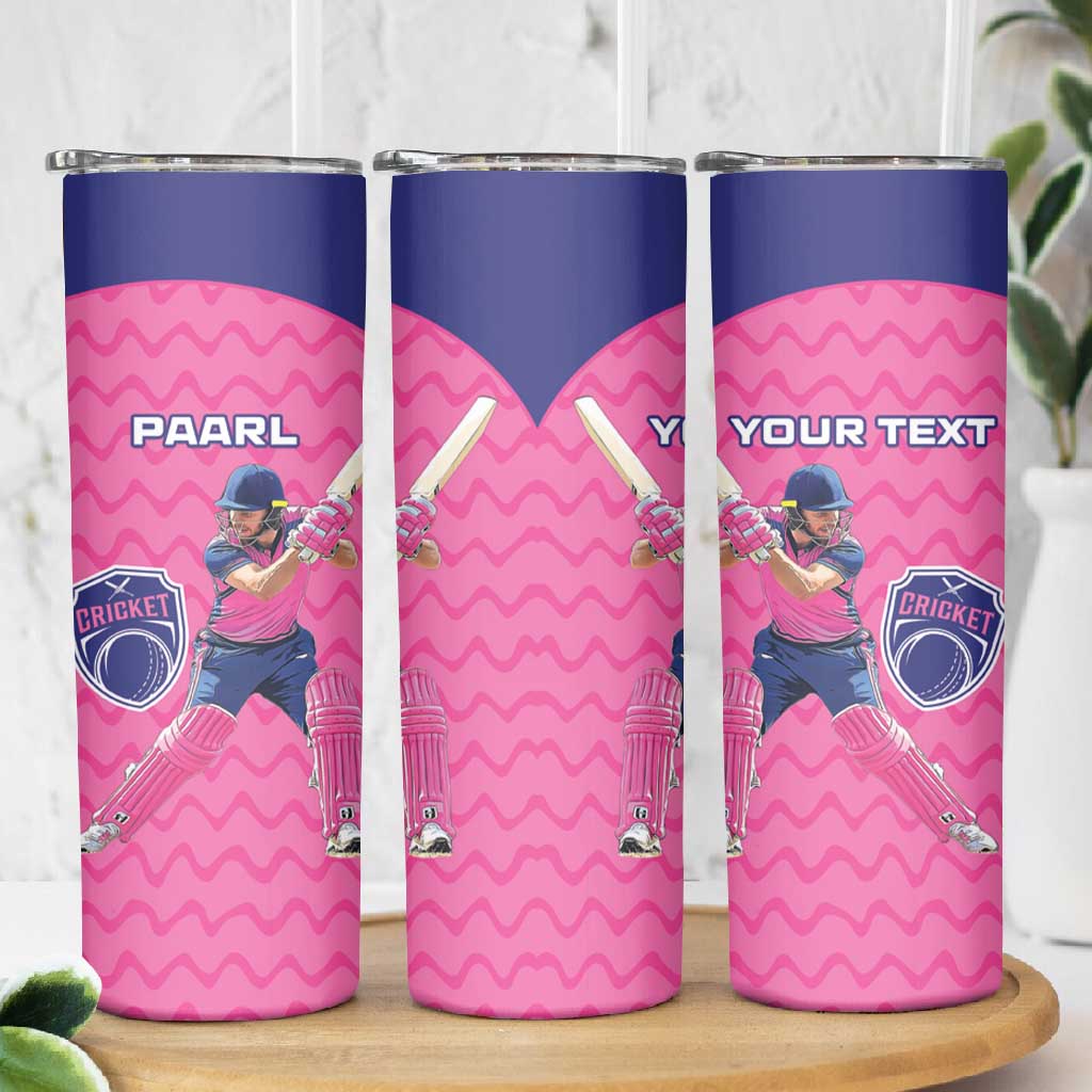 Custom Afro South Africa Cricket Skinny Tumbler Go Paarl