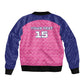 Custom Afro South Africa Cricket Sleeve Zip Bomber Jacket Go Paarl