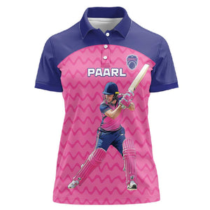 Custom Afro South Africa Cricket Women Polo Shirt Go Paarl