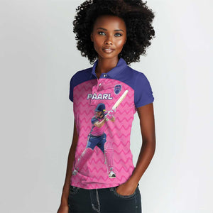 Custom Afro South Africa Cricket Women Polo Shirt Go Paarl