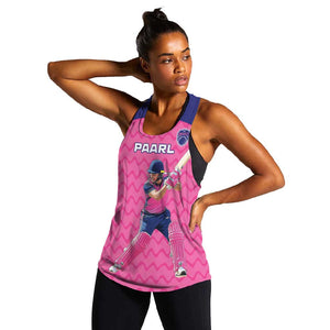 Custom Afro South Africa Cricket Women Racerback Tank Go Paarl