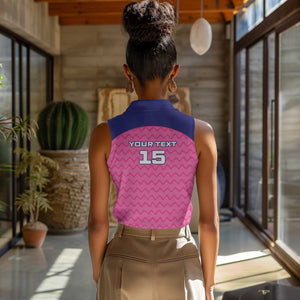 Custom Afro South Africa Cricket Women Sleeveless Polo Shirt Go Paarl