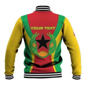 Personalised Afro Cape Verde (1975-1992) Baseball Jacket Mix African Pattern