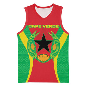 Personalised Afro Cape Verde (1975-1992) Basketball Jersey Mix African Pattern LT15