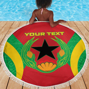 Personalised Afro Cape Verde (1975-1992) Beach Blanket Mix African Pattern