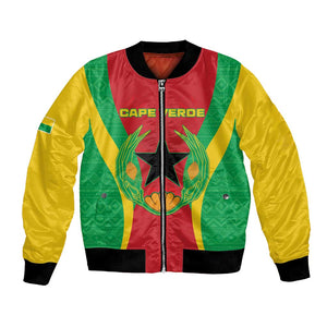 Personalised Afro Cape Verde (1975-1992) Bomber Jacket Mix African Pattern