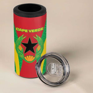 Personalised Afro Cape Verde (1975-1992) 4 in 1 Can Cooler Tumbler Mix African Pattern