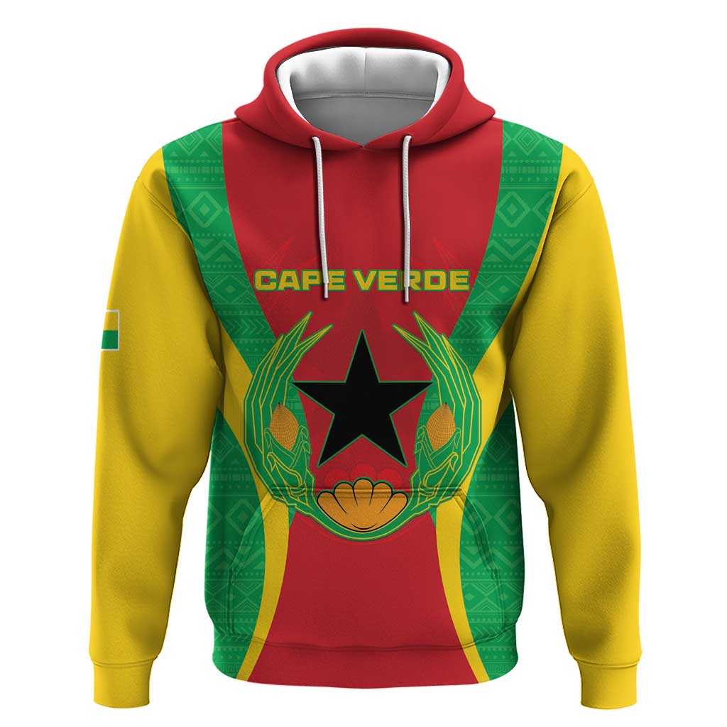 Personalised Afro Cape Verde (1975-1992) Hoodie Mix African Pattern