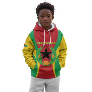 Personalised Afro Cape Verde (1975-1992) Kid Hoodie Mix African Pattern