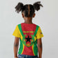 Personalised Afro Cape Verde (1975-1992) Kid T shirt Mix African Pattern