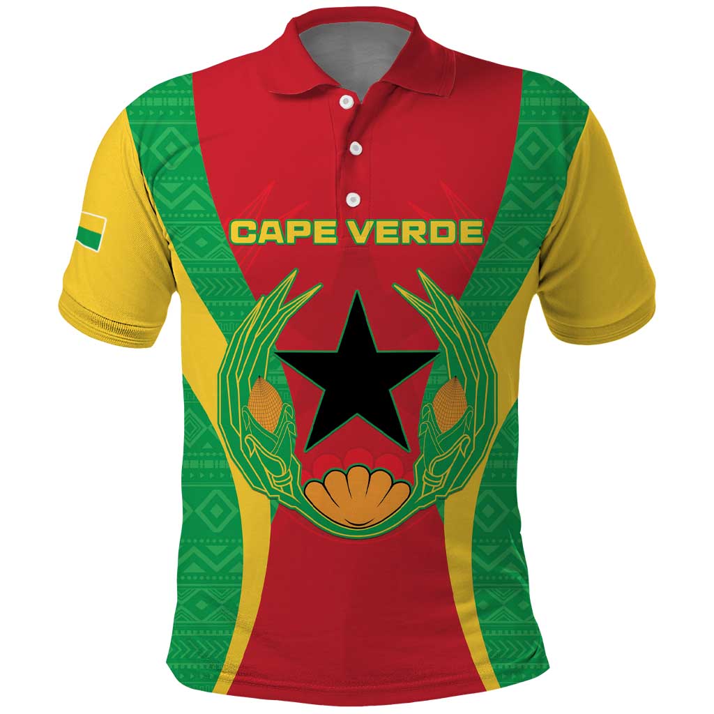 Personalised Afro Cape Verde (1975-1992) Polo Shirt Mix African Pattern