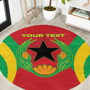 Personalised Afro Cape Verde (1975-1992) Round Carpet Mix African Pattern