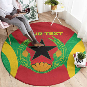 Personalised Afro Cape Verde (1975-1992) Round Carpet Mix African Pattern