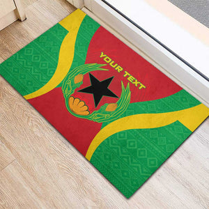 Personalised Afro Cape Verde (1975-1992) Rubber Doormat Mix African Pattern