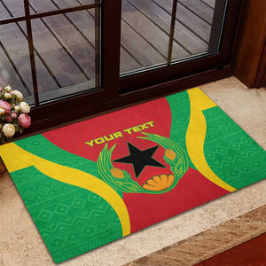 Personalised Afro Cape Verde (1975-1992) Rubber Doormat Mix African Pattern